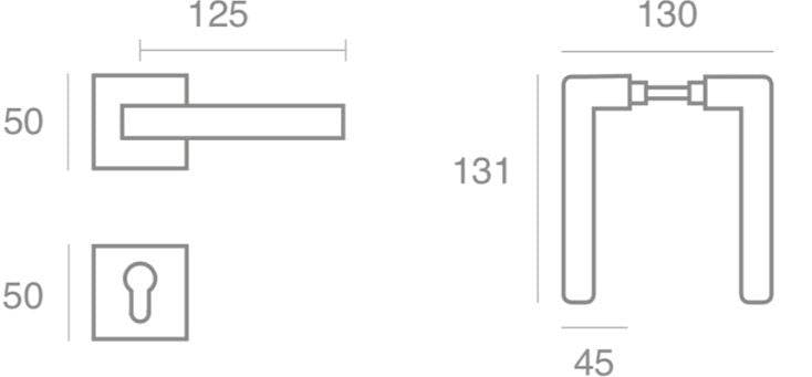 Maniglia Acapulco per porta interna (con rosetta)